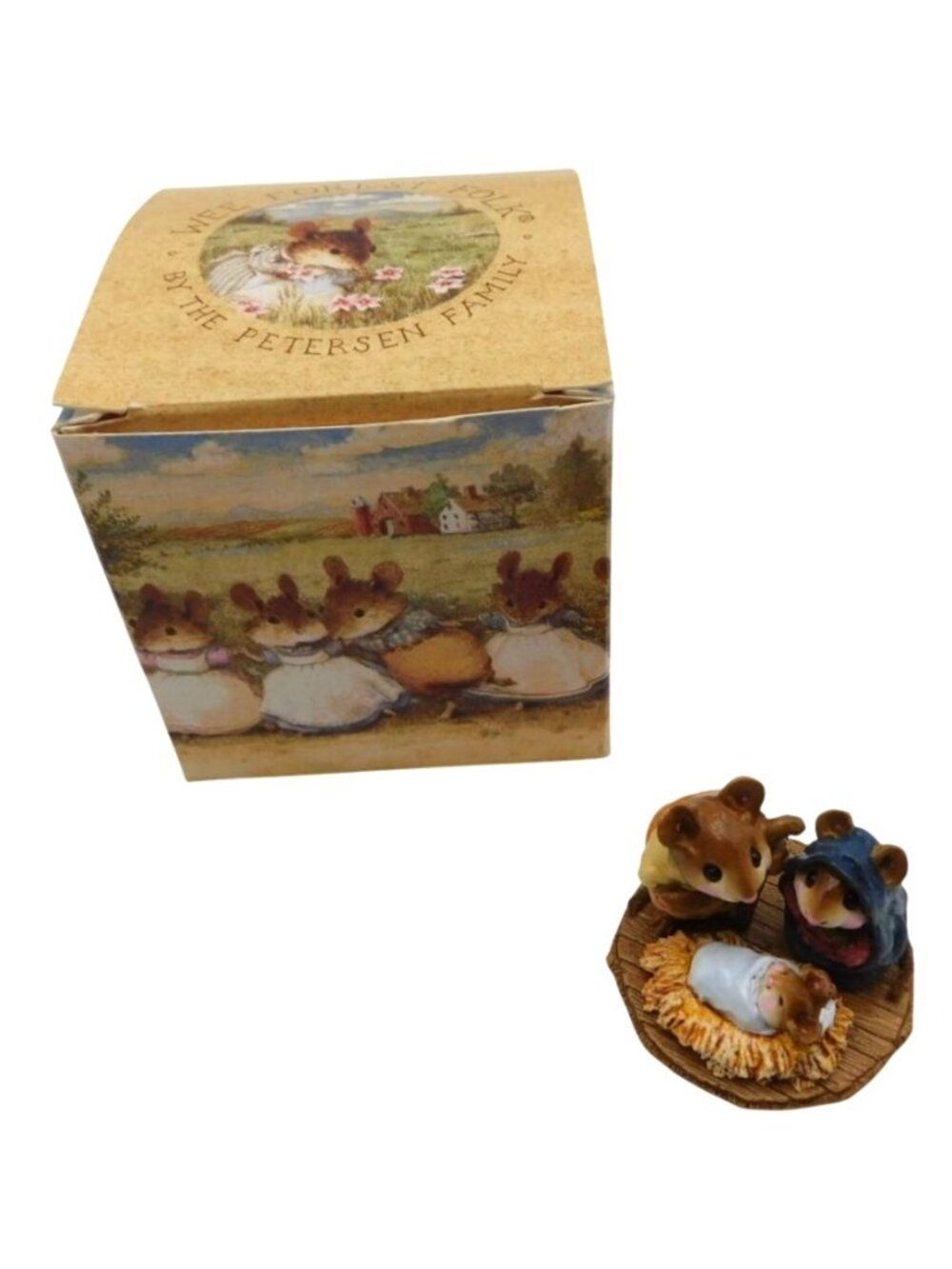 Wee Forest Folk Nativity Mouse Figurine Chris-Mouse Pageant Annette Petersen